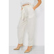 Штани жіночі літні на манжеті, колір молочний, 244R350