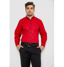 Рубашка мужская с длинным рукавом, цвет красный, 214R16111.