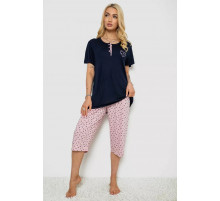 Піжама жіноча з принтом, колір синій, 243R7028