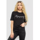 Жіноча футболка з принтом, колір чорний, 241R126