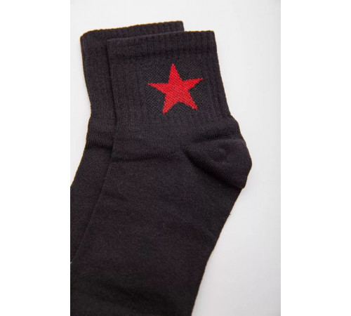 Жіночі шкарпетки, чорного кольору з принтом, 167R404