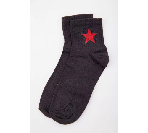 Жіночі шкарпетки, чорного кольору з принтом, 167R404