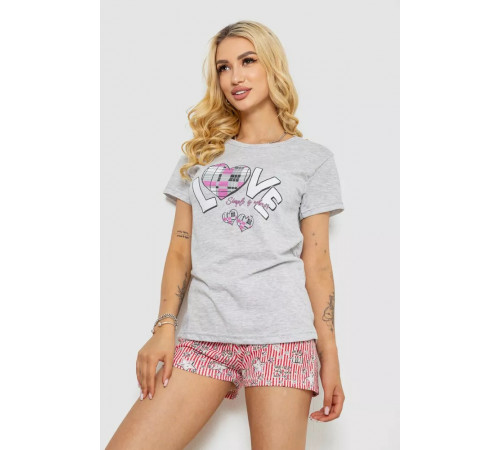 Піжама жіноча, колір сірий, 243R50716