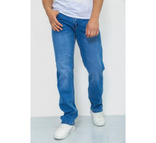 Джинсы мужские с потертостями, цвет голубой, 244R22-784