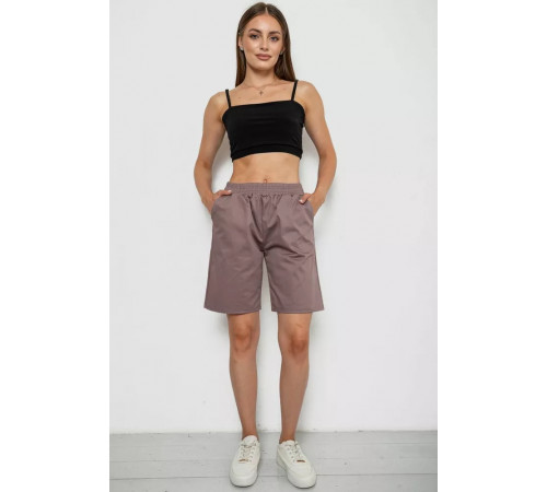 Шорты женские однотонные, цвет мокко, 238R315-1.