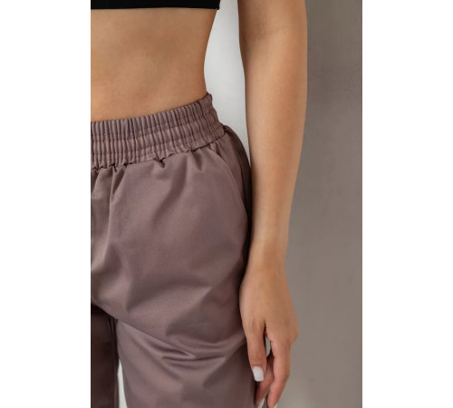Шорты женские однотонные, цвет мокко, 238R315-1.