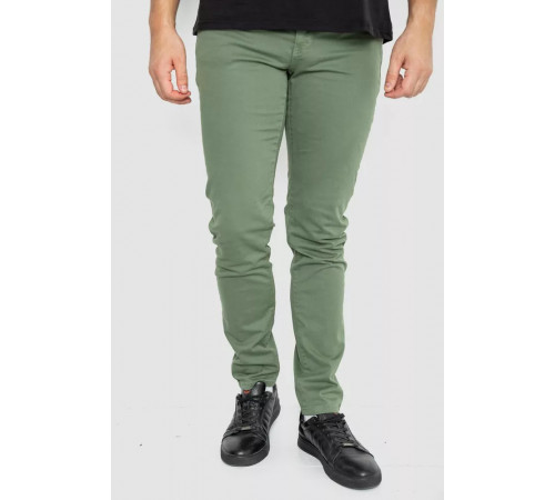 Джинси чоловічі однотонні, колір хакі, 247R6301