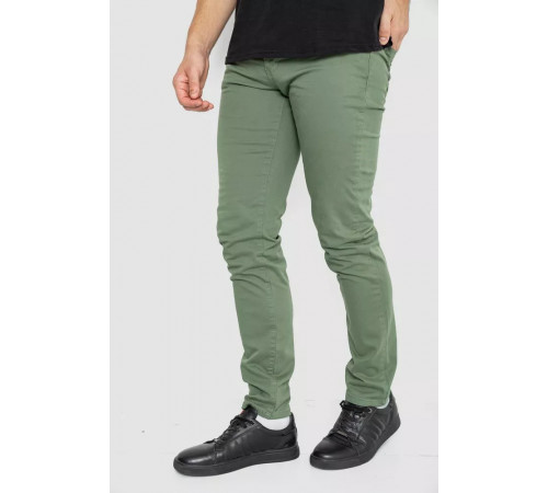 Джинси чоловічі однотонні, колір хакі, 247R6301