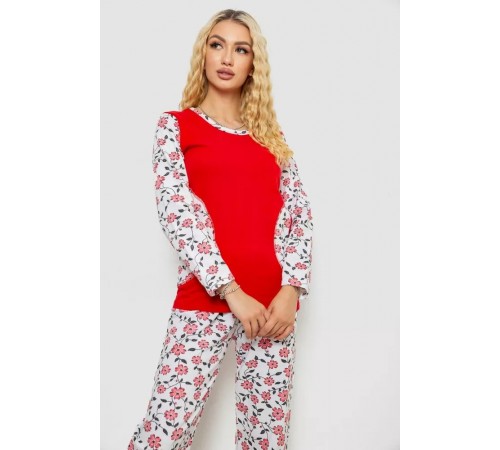 Женская пижама на флисе, цвет красный, 243R09053 Женская пижама на флисе, цвет красный, 243R09053