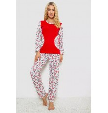 Женская пижама на флисе, цвет красный, 243R09053