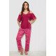 Піжама жіноча з принтом, колір бордовий, 243R1600-015