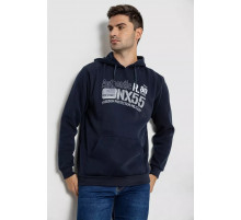 Худой мужской на флисе с капюшоном, цвет темно-синий, 244R2196