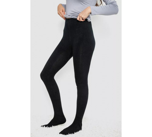 Колготи жіночі утеплені кашемірові, колір чорний, 139R1140