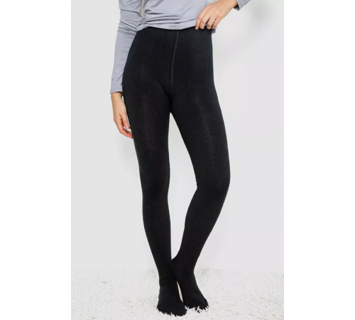 Колготи жіночі утеплені кашемірові, колір чорний, 139R1140