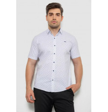 Рубашка мужская с принтом, цвет белый, 214R7340