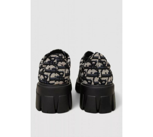 Лофери жіночі на шнурках, колір чорний, 248RRT15-8