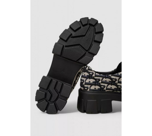 Лофери жіночі на шнурках, колір чорний, 248RRT15-8