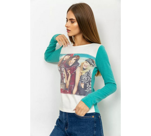 Свитшот жіночий, колір оливково-молочний, 167R731