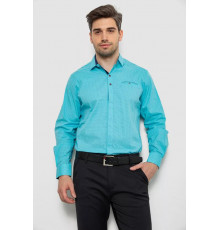 Сорочка чоловіча з принтом, колір бірюзовий, 214R7172