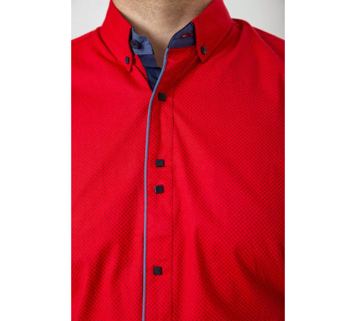 Сорочка чоловіча з принтом, колір червоний, 214R3092
