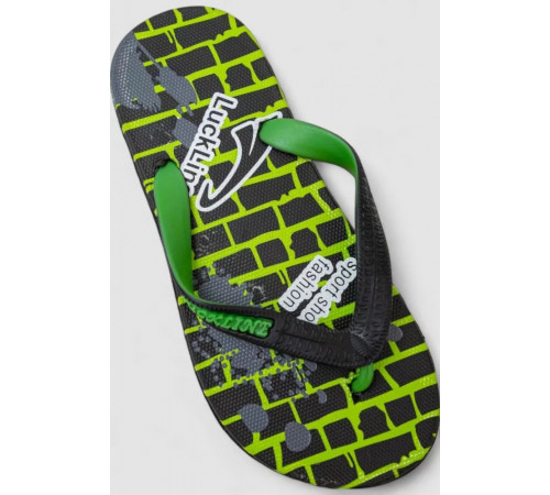 Вьетнамки женские, цвет черно-салатовый, 243R2002L-43