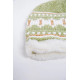 Дитяча шапка, зелено-білого кольору з узором, 167R7781