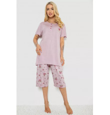Пижама женская с принтом, цвет сиреневый, 243R6762.