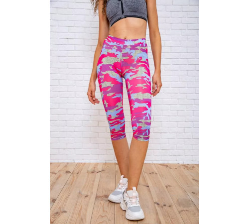 Жіночі велотреки, принтовані, малиново-фіолетового кольору, 172R4010