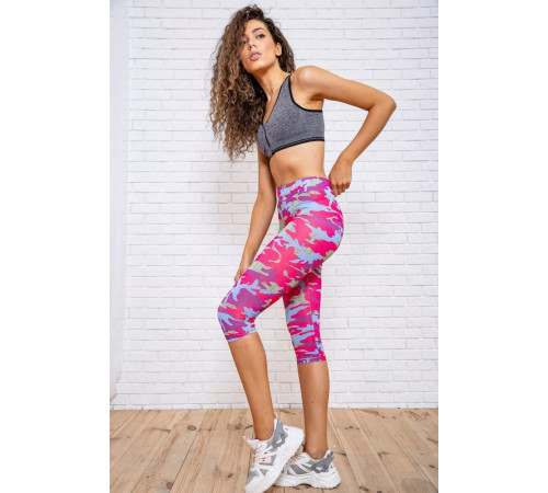 Жіночі велотреки, принтовані, малиново-фіолетового кольору, 172R4010