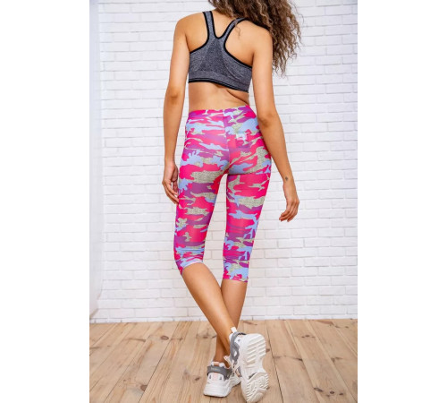 Жіночі велотреки, принтовані, малиново-фіолетового кольору, 172R4010