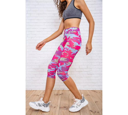 Жіночі велотреки, принтовані, малиново-фіолетового кольору, 172R4010