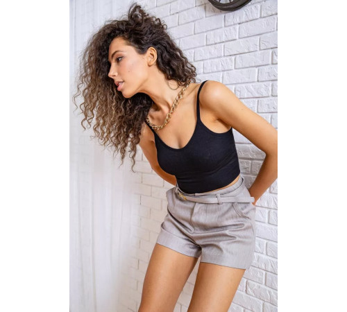 Шорты женские с поясом, бежевые 131R6622.