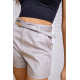 Шорты женские с поясом, бежевые 131R6622.