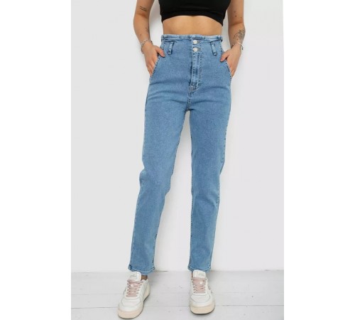 Джинси жіночі Mom-fit, колір блакитний, 244R1640S20 Джинси жіночі Mom-fit, колір блакитний, 244R1640S20