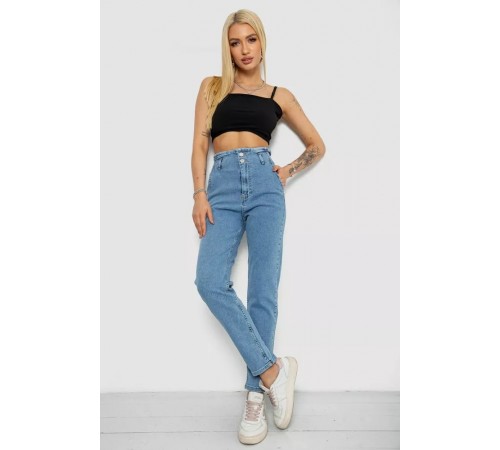 Джинси жіночі Mom-fit, колір блакитний, 244R1640S20 Джинси жіночі Mom-fit, колір блакитний, 244R1640S20
