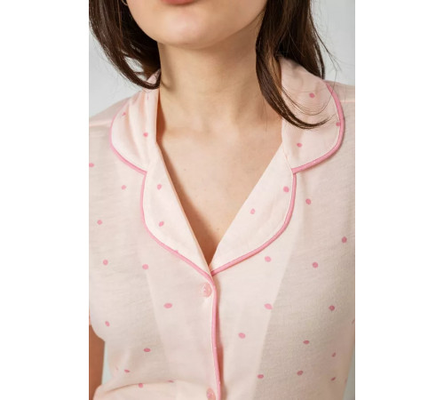 Жіноча піжама з принтом, колір рожевий, 243R7155