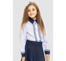 Блузка ошатна для дівчаток, колір біло-синій, 172R205-5