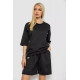 Костюм жіночий однотонний, колір чорний, 238R116-2