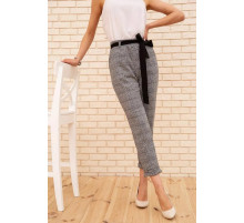Женские укороченные брюки, в клетку, цвет Серый, 172R9313-1