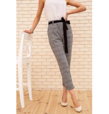 Женские укороченные брюки, в клетку, цвет Серый, 172R9313-1