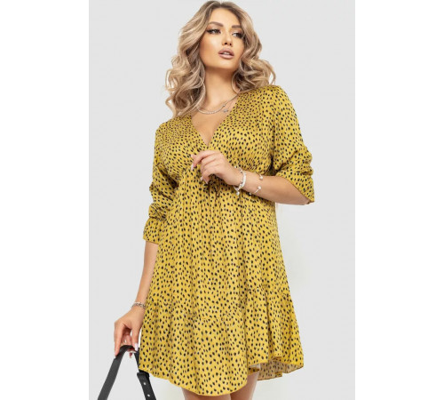 Платье с принтом, цвет бронзовый, 115R0400-1.