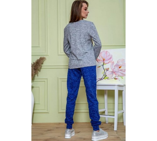 Женский костюм брюки + кофта, серо-синего цвета, 172R1211-2 Женский костюм брюки + кофта, серо-синего цвета, 172R1211-2