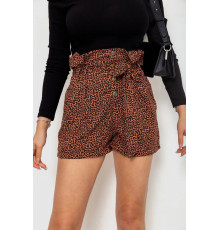 Шорти жіночі шифонові, колір коричнево-чорний, 244R079