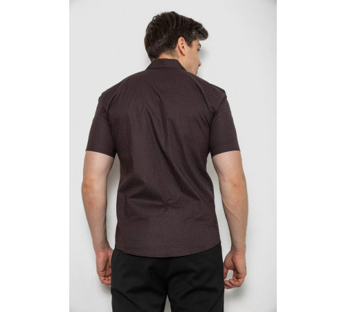 Сорочка чоловіча з принтом, колір коричневий, 214R7016