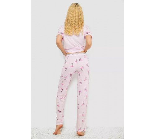 Женская пижама с принтом, цвет розовый, 243R7095.