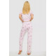 Женская пижама с принтом, цвет розовый, 243R7095.