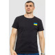 Футболка чоловіча патріотична, колір чорний, 226R040