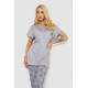 Женская пижама с принтом, цвет серый, 243R6620
