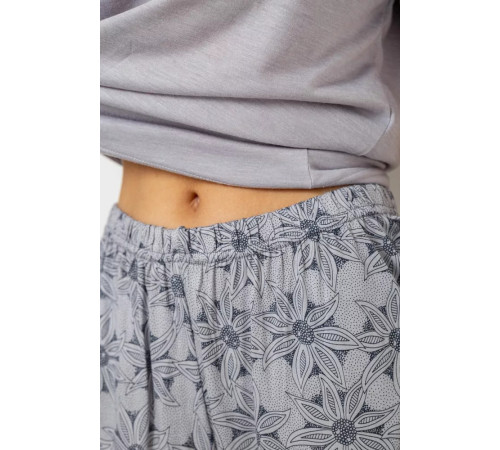 Женская пижама с принтом, цвет серый, 243R6620