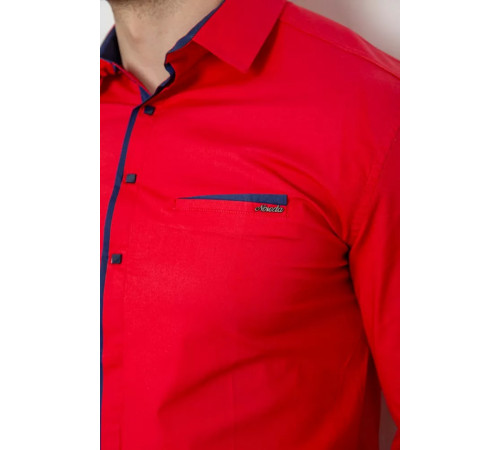 Сорочка чоловіча з довгим рукавом, колір червоний, 214R7009